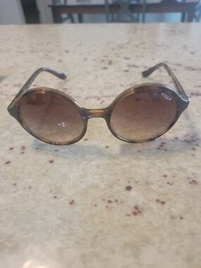 Vogue Round Brown Gradient Sunglasses for Women